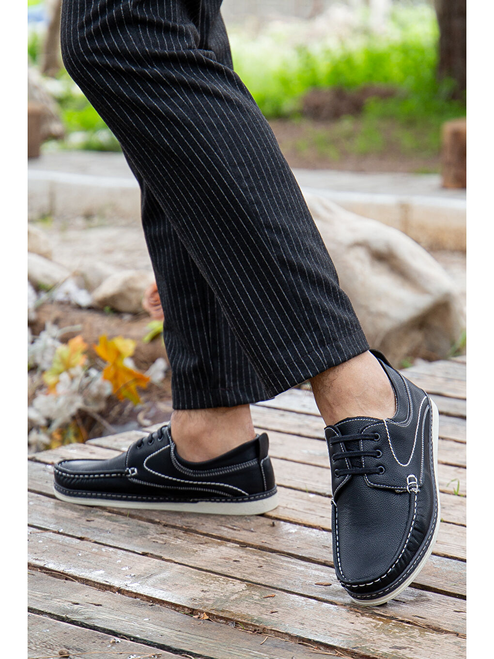 Siyah D0607 Günlük Ortopedik Erkek Casual Ayakkabı