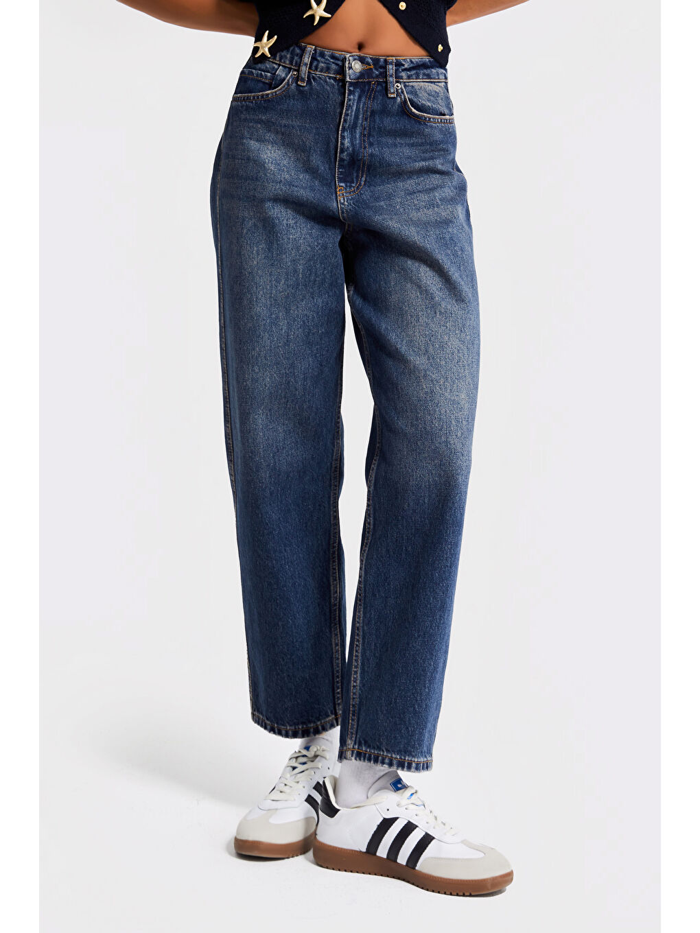 Mavi Kadın T.Kot Rengi 2W5-8 Relax Fit %100 Pamuk İç Boy 69cm Denim Jean