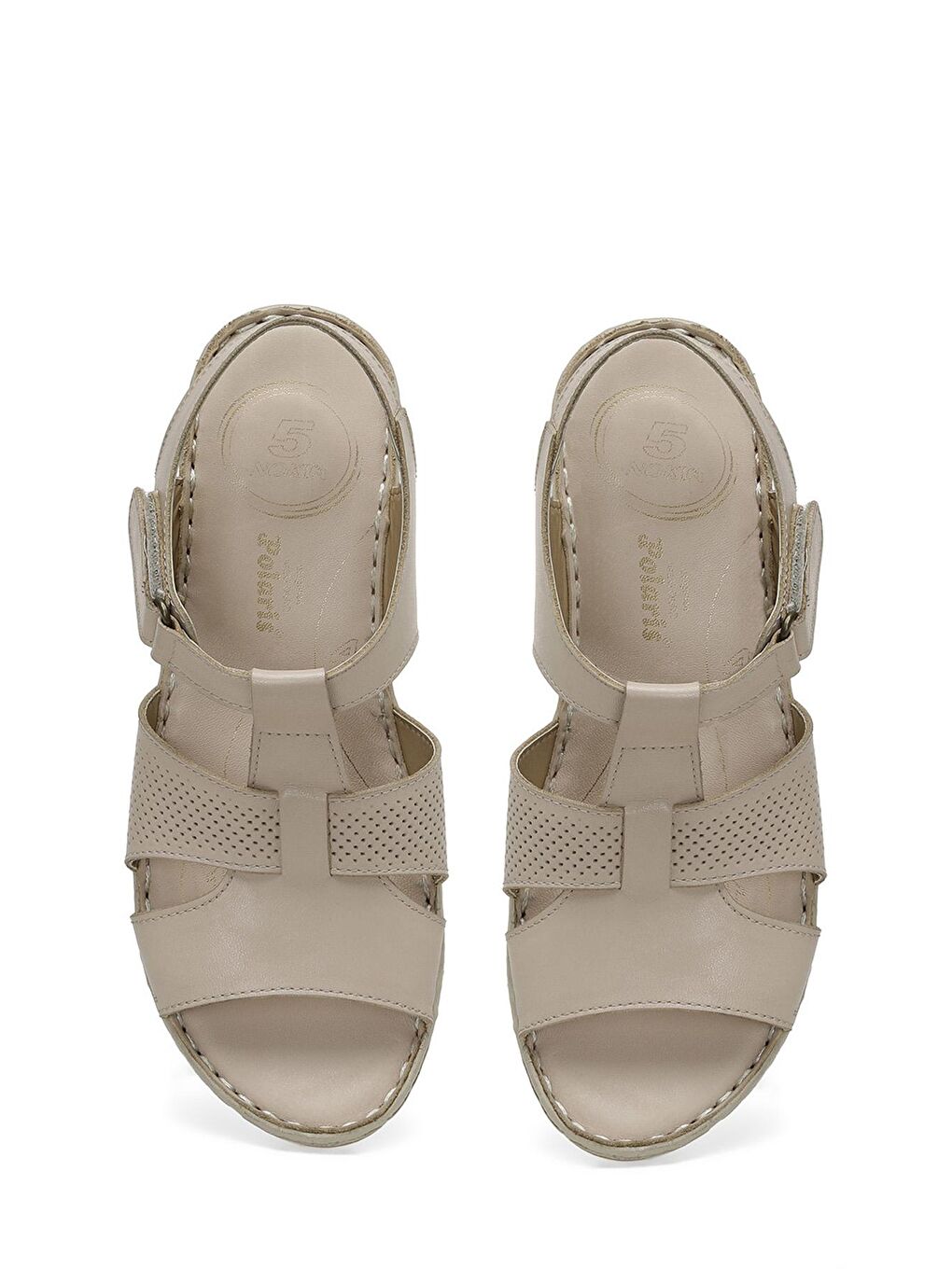 105126.Z4FX Bej Kadın Comfort Sandalet-3