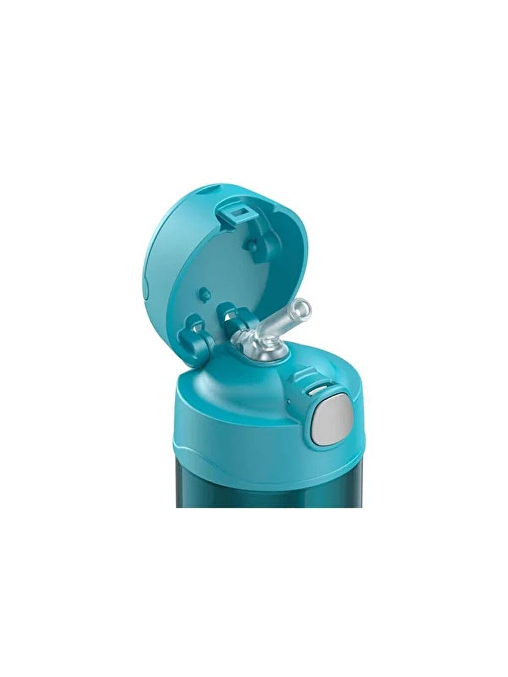 F401 Funtainer SS Çocuk Pipetli Termos 0,355L Teal F4019TL-1