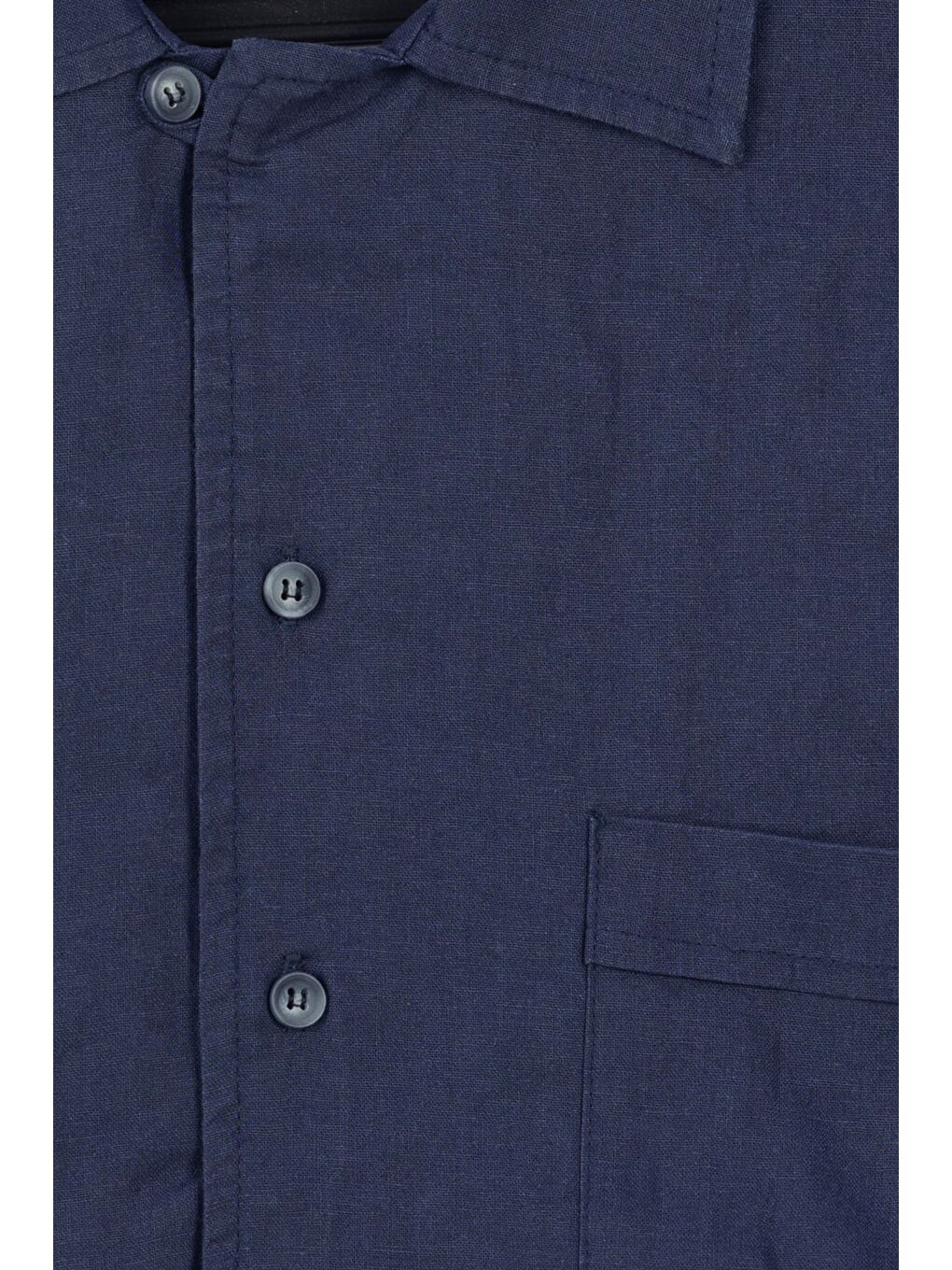 Giotelli Açık Lacivert Normal Kesim Regular Fit Pamuklu Dokuma Lastikli Bel Kamp Yaka Takım-3