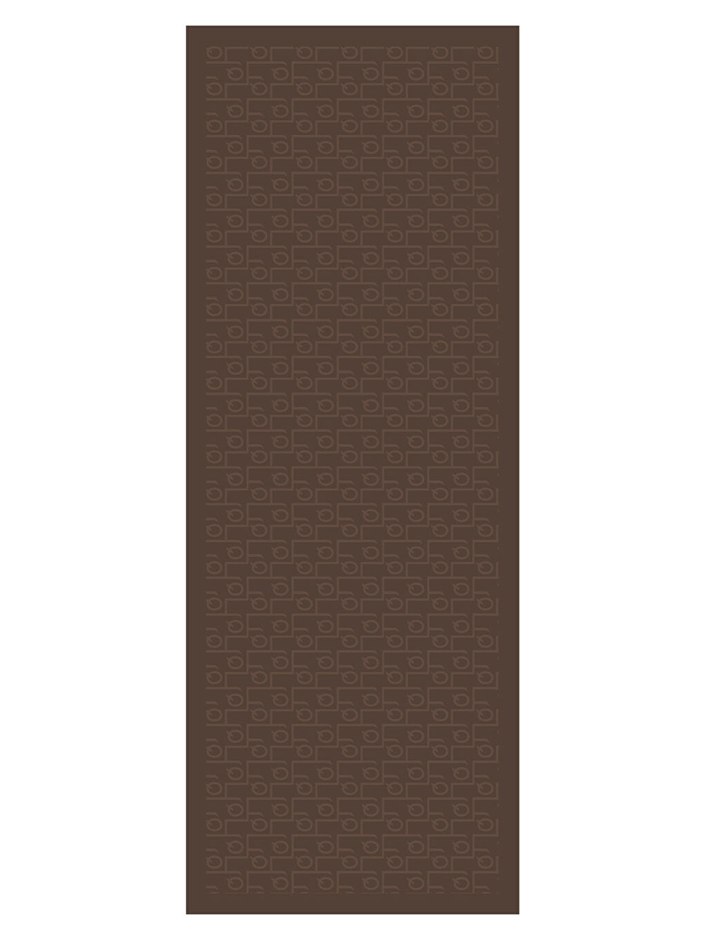 Kahverengi İpek Jakar Monogram Şal Soft Kahve-5