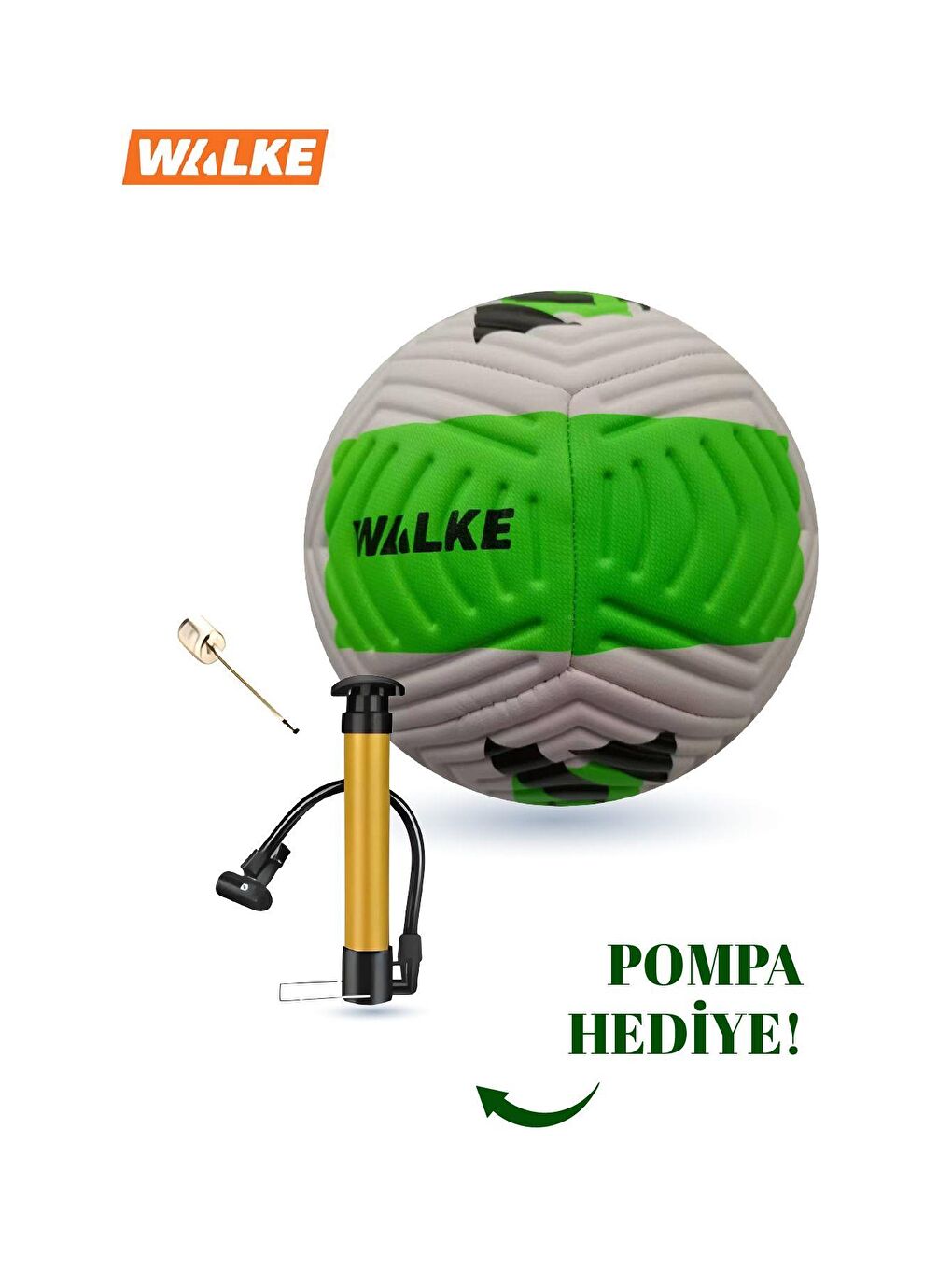 5 Numara Futbol Topu Pompa Hediyeli Yeşil-2