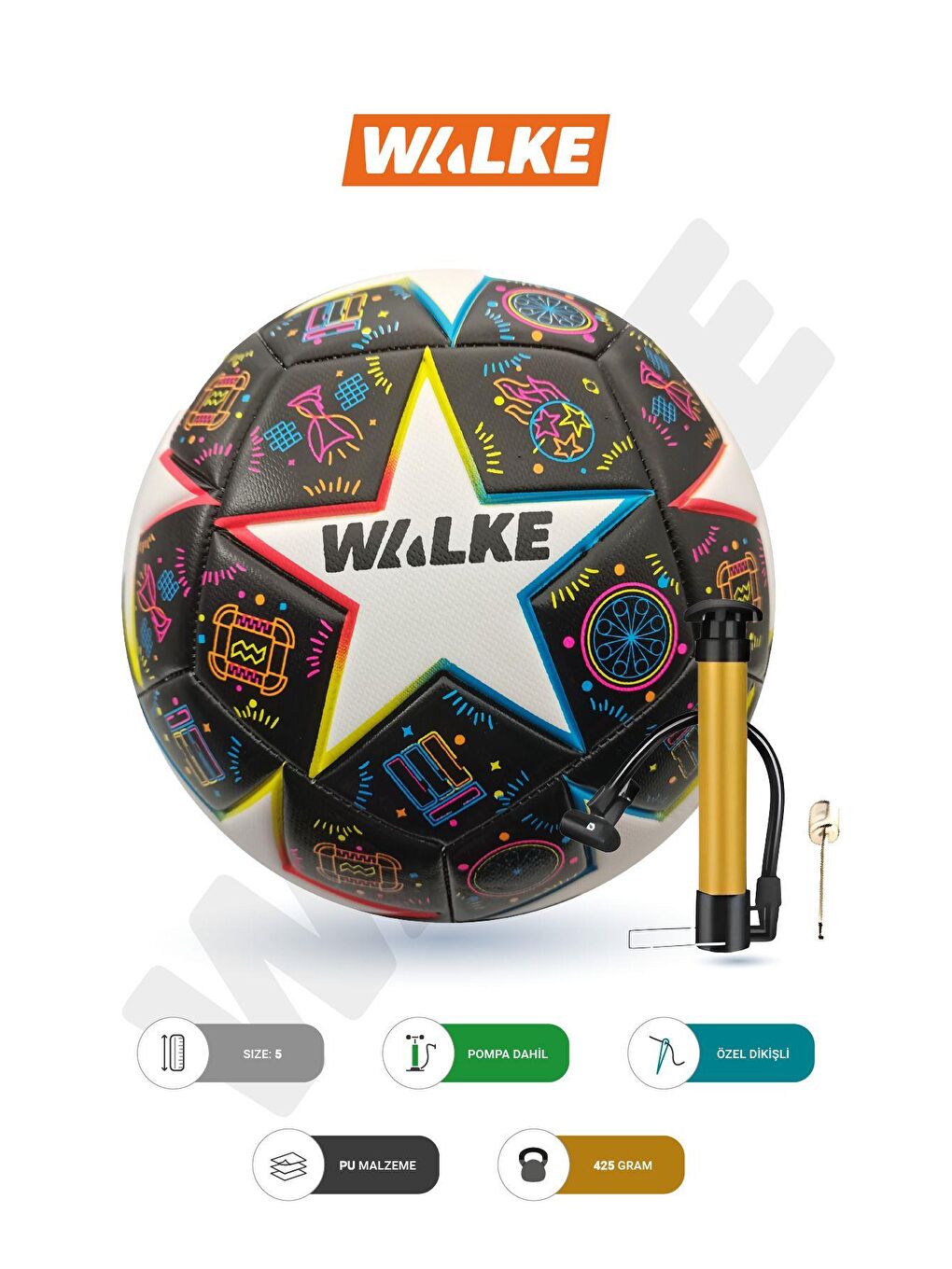 Karışık Premium Şampiyonlar Ligi Temalı 5 Numara Futbol Topu Pompa Hediyeli-1