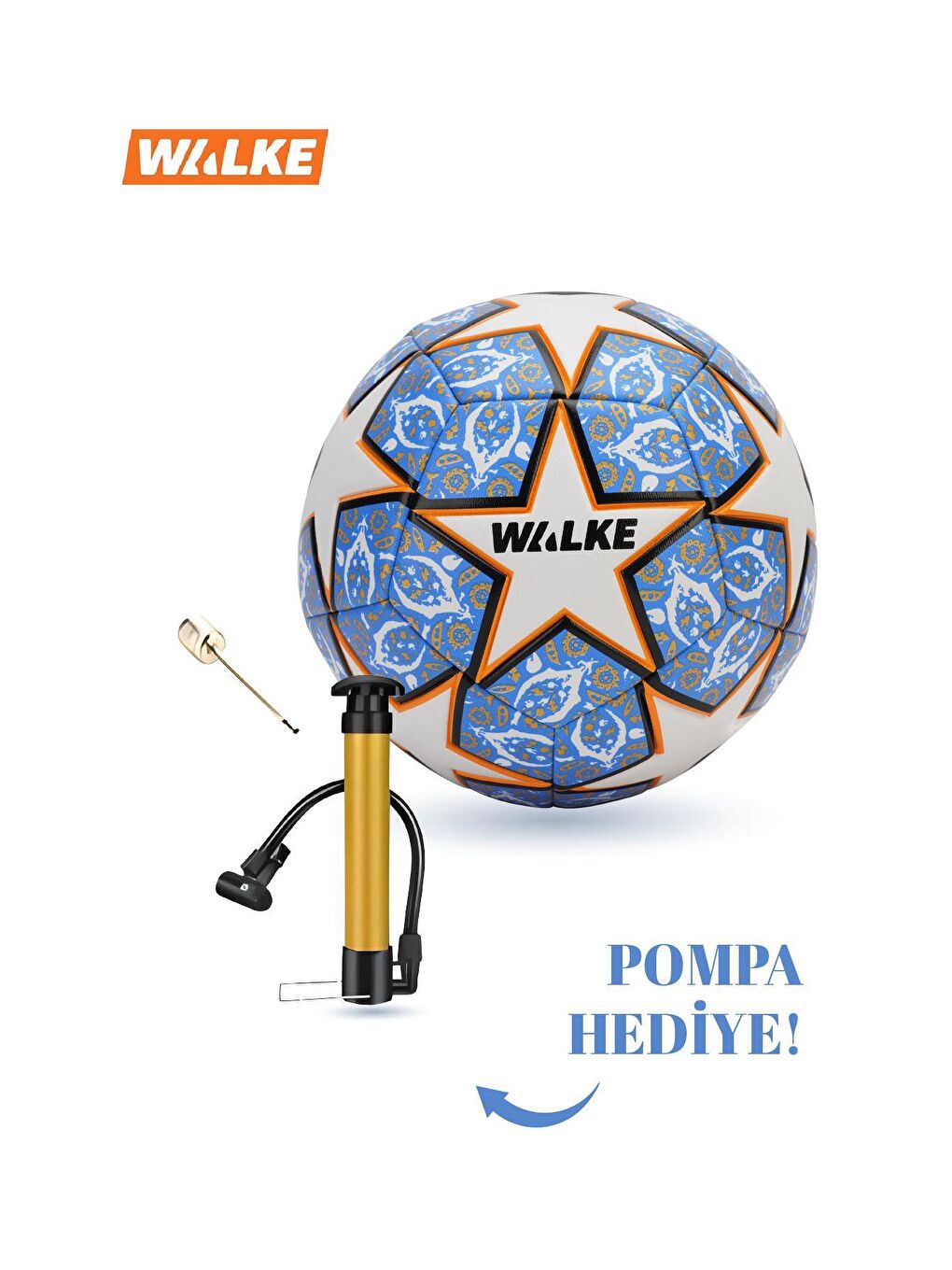 Mavi Premium Şampiyonlar Ligi Temalı 5 Numara Futbol Topu Pompa Hediyeli-2