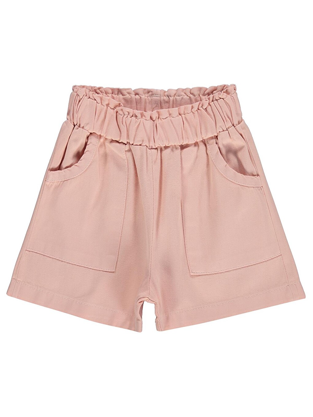 Pembe Baby Kemer Fırfırlı Cepli 6-18 Ay Şort - Pudra