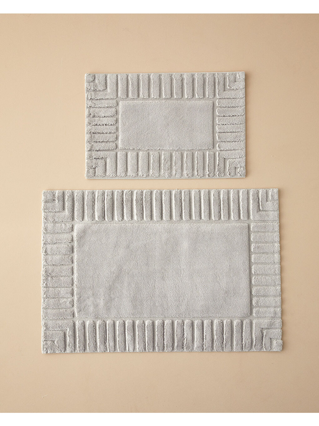 Pearly Pamuklu Banyo Paspası Seti Açık Gri