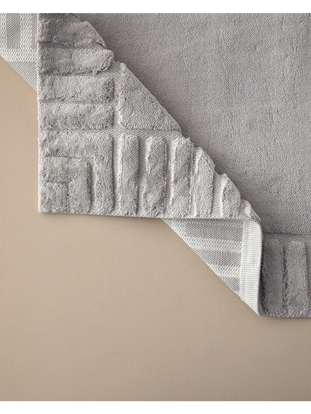 Pearly Pamuklu Banyo Paspası Seti Açık Gri-1