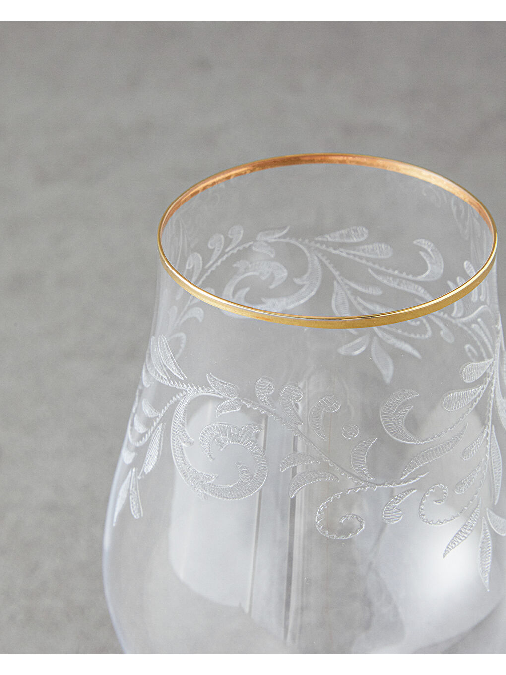 Sarı Gracy Kristal 6'lı Kadeh 400 ml Gold-3