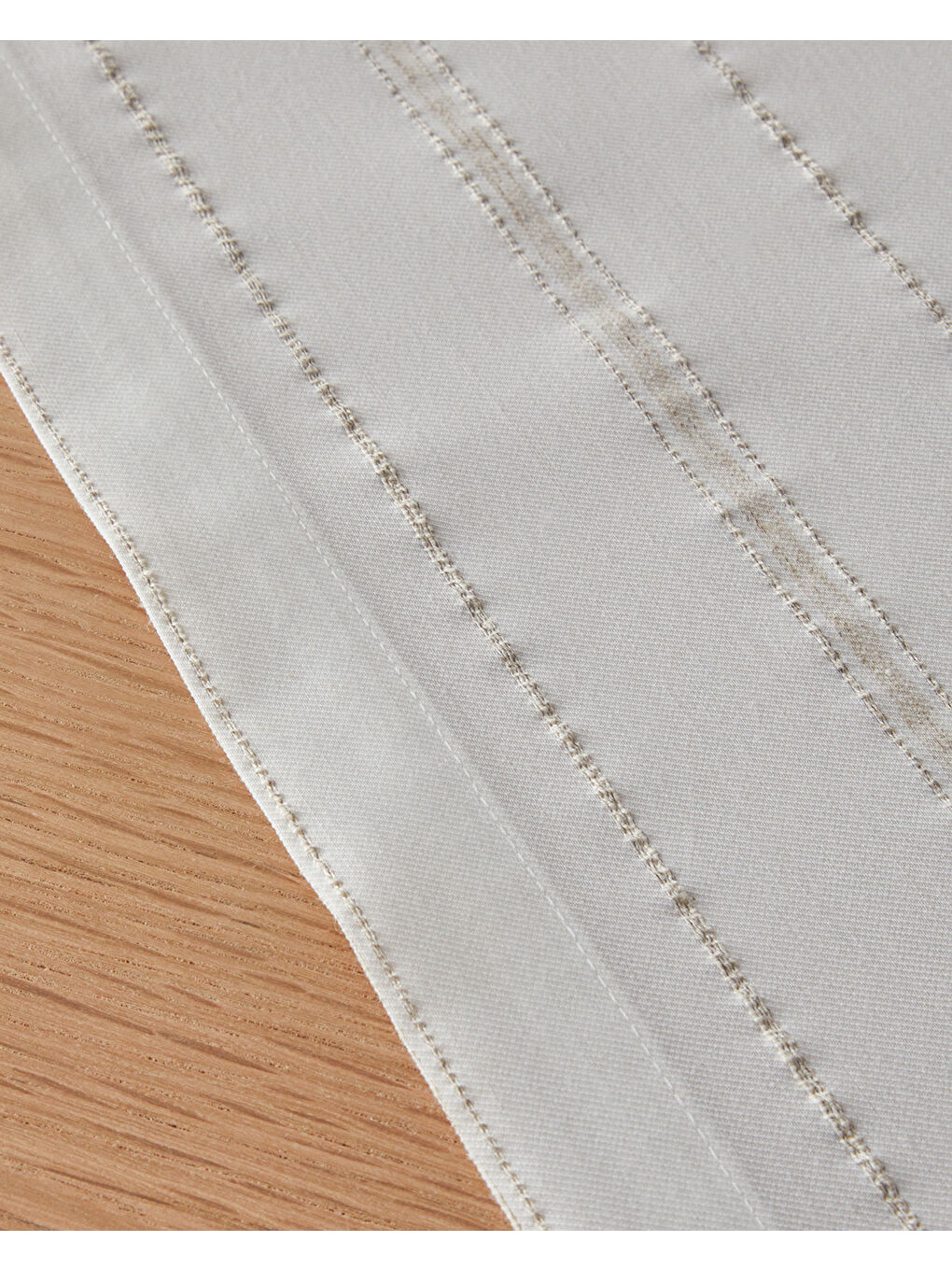 Flossy Polyester Runner 40x140 cm Beyaz - Bej-1