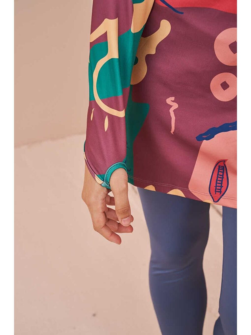 Pembe Oyun Performans Tesettür Mayo Takımı G. Kurusu-3