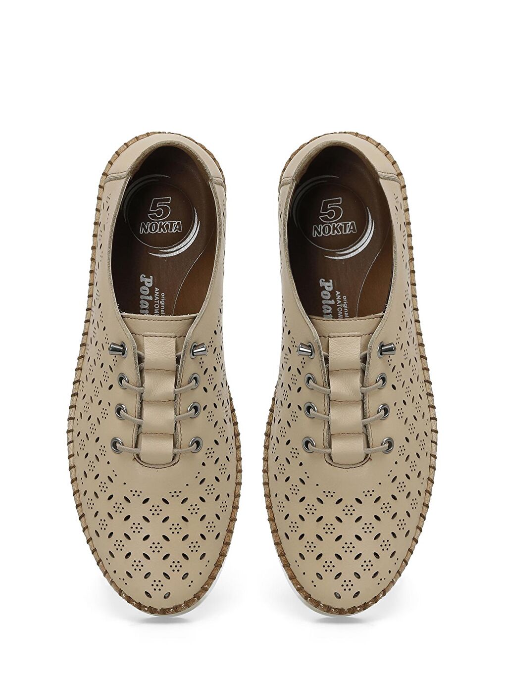 105028.Z4FX Bej Kadın Düz Ayakkabı-3