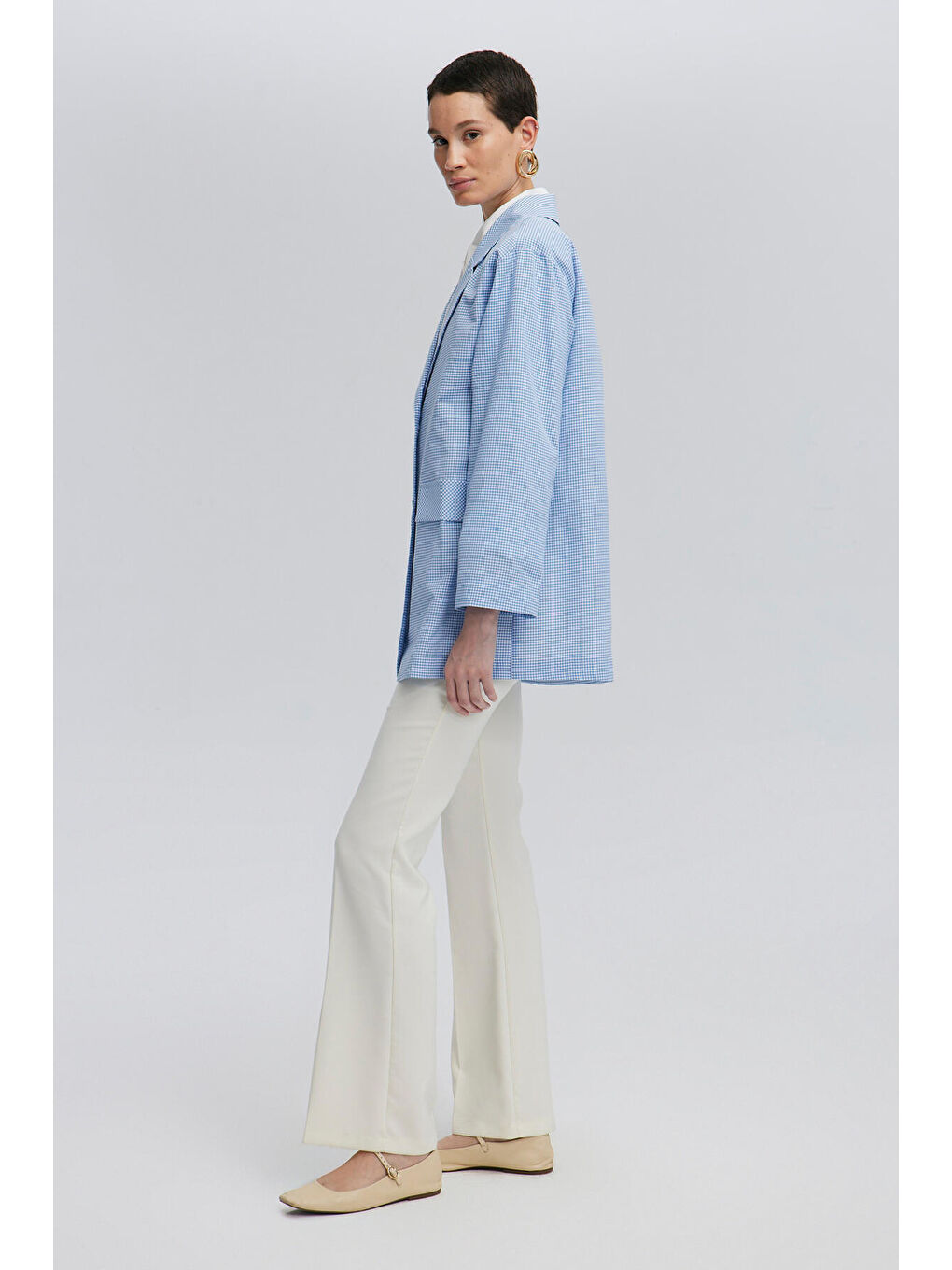 Mavi Pötikare Blazer Ceket-2