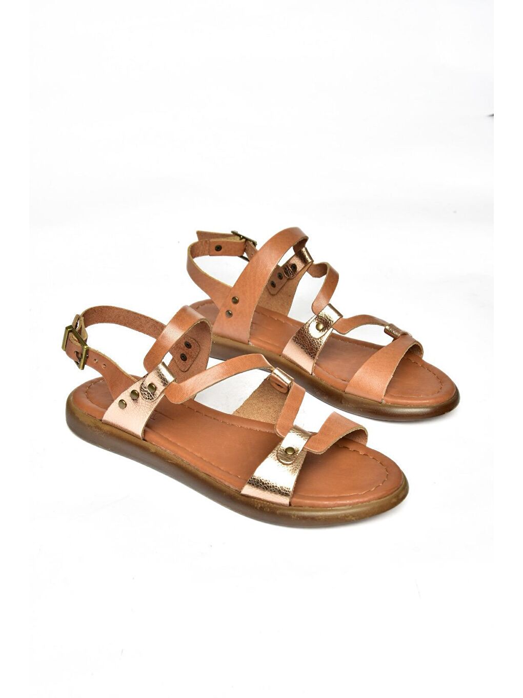 Kahverengi S2910184 Taba/Bakır Kadın Sandalet-5