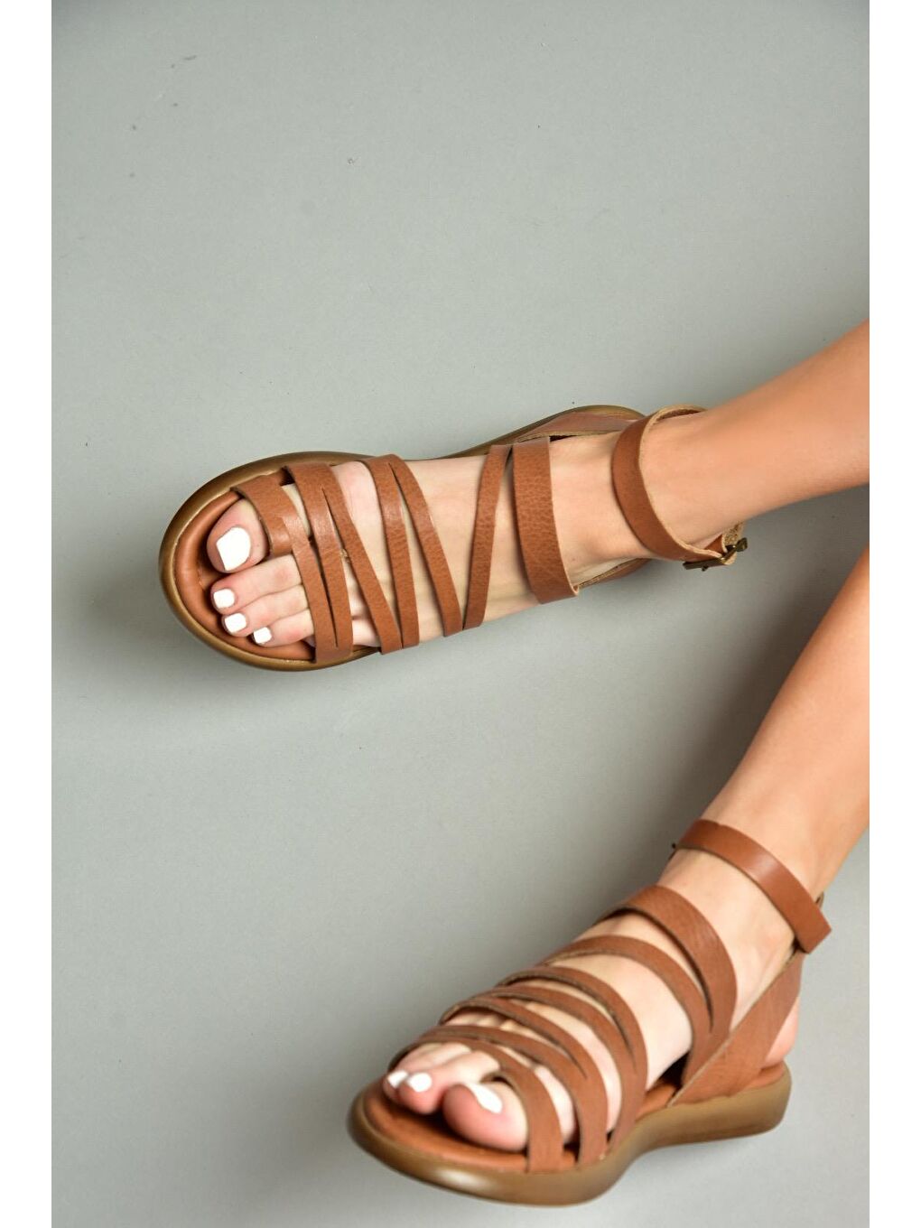 Kahverengi S2910161 Taba Kadın Sandalet-3