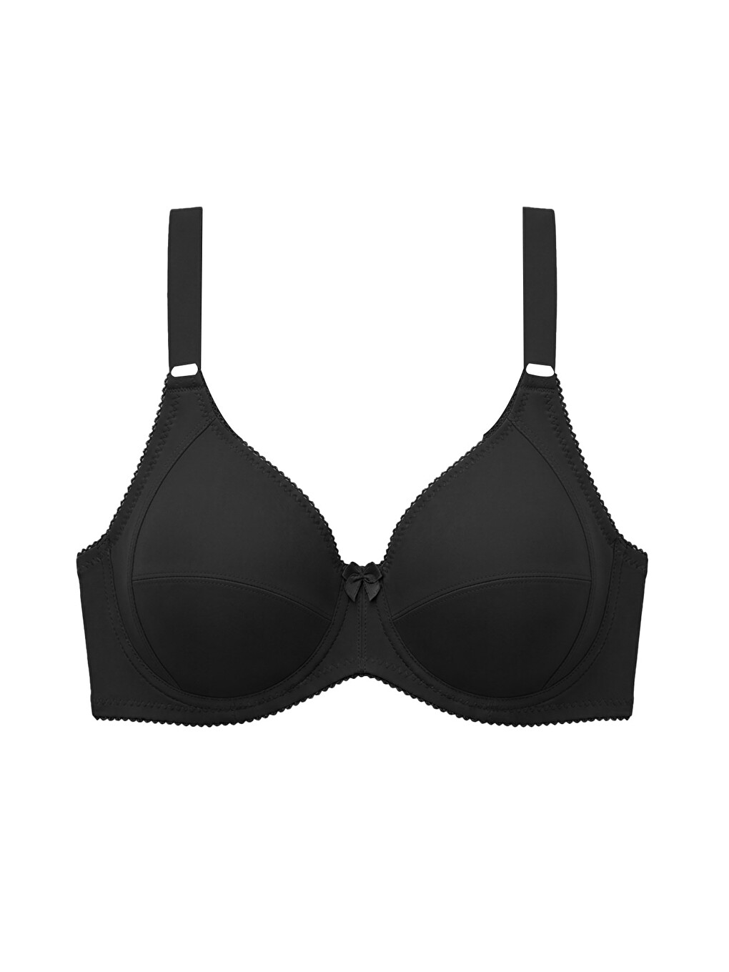Bra - Novia | Siyah Büyük Beden Micro Balenli Minimizer Ayarlanabilir Askılı Kadın Sütyen