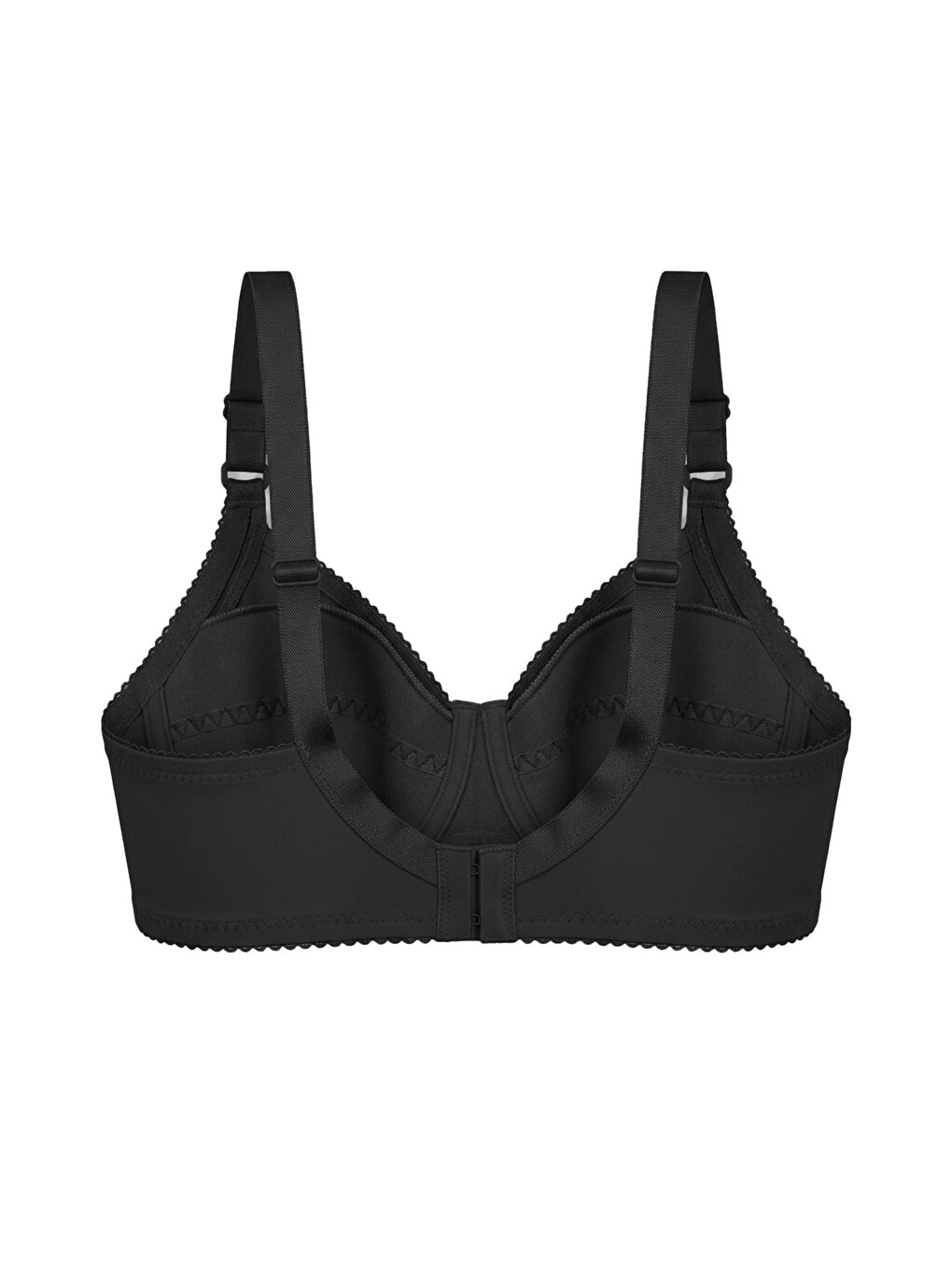 Bra - Novia | Siyah Büyük Beden Micro Balenli Minimizer Ayarlanabilir Askılı Kadın Sütyen-1