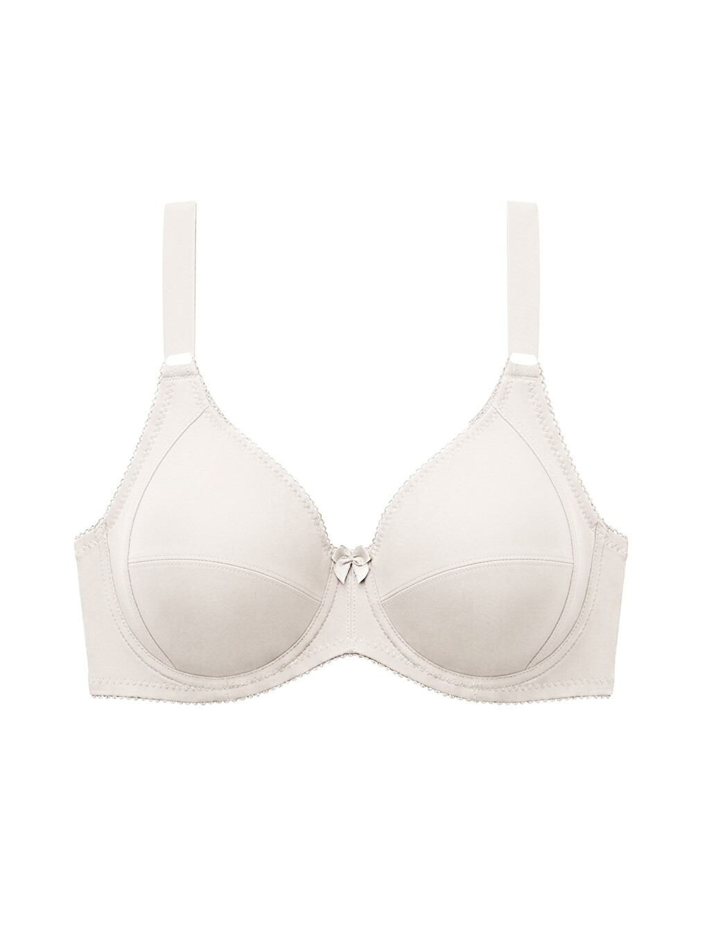 Ekru Bra - Novia | Krem Büyük Beden Micro Balenli Minimizer Ayarlanabilir Askılı Kadın Sütyen