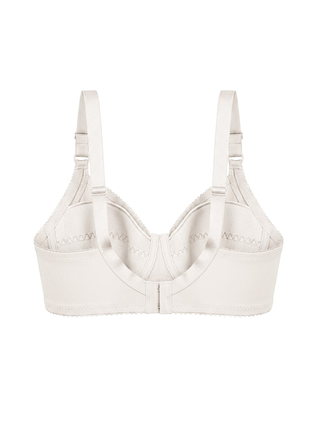 Ekru Bra - Novia | Krem Büyük Beden Micro Balenli Minimizer Ayarlanabilir Askılı Kadın Sütyen-1