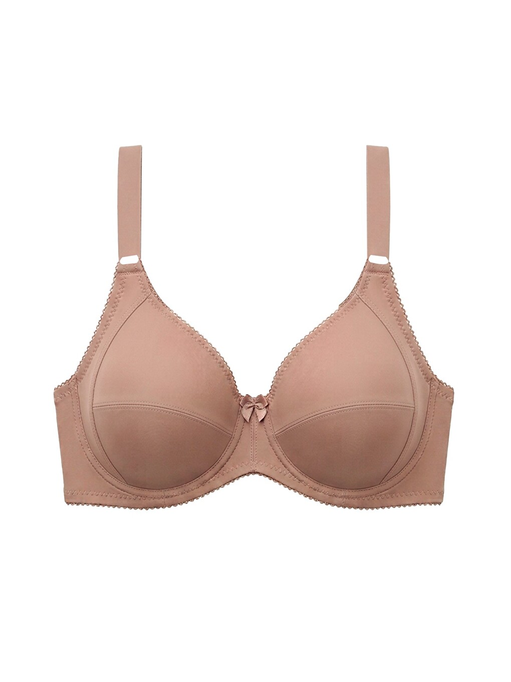 Bra - Novia | Kahverengi Büyük Beden Micro Balenli Minimizer Ayarlanabilir Askılı Kadın Sütyen