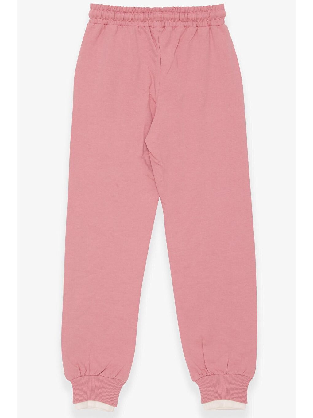 Pembe Kız Çocuk Eşofman Altı Baskılı Gülkurusu (8-14 Yaş)-1