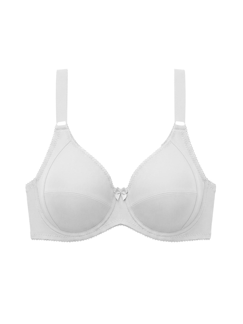 Bra - Novia | Beyaz Büyük Beden Micro Balenli Minimizer Ayarlanabilir Askılı Kadın Sütyen