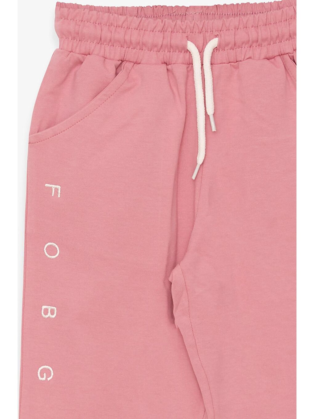 Pembe Kız Çocuk Eşofman Altı Baskılı Gülkurusu (8-14 Yaş)-2