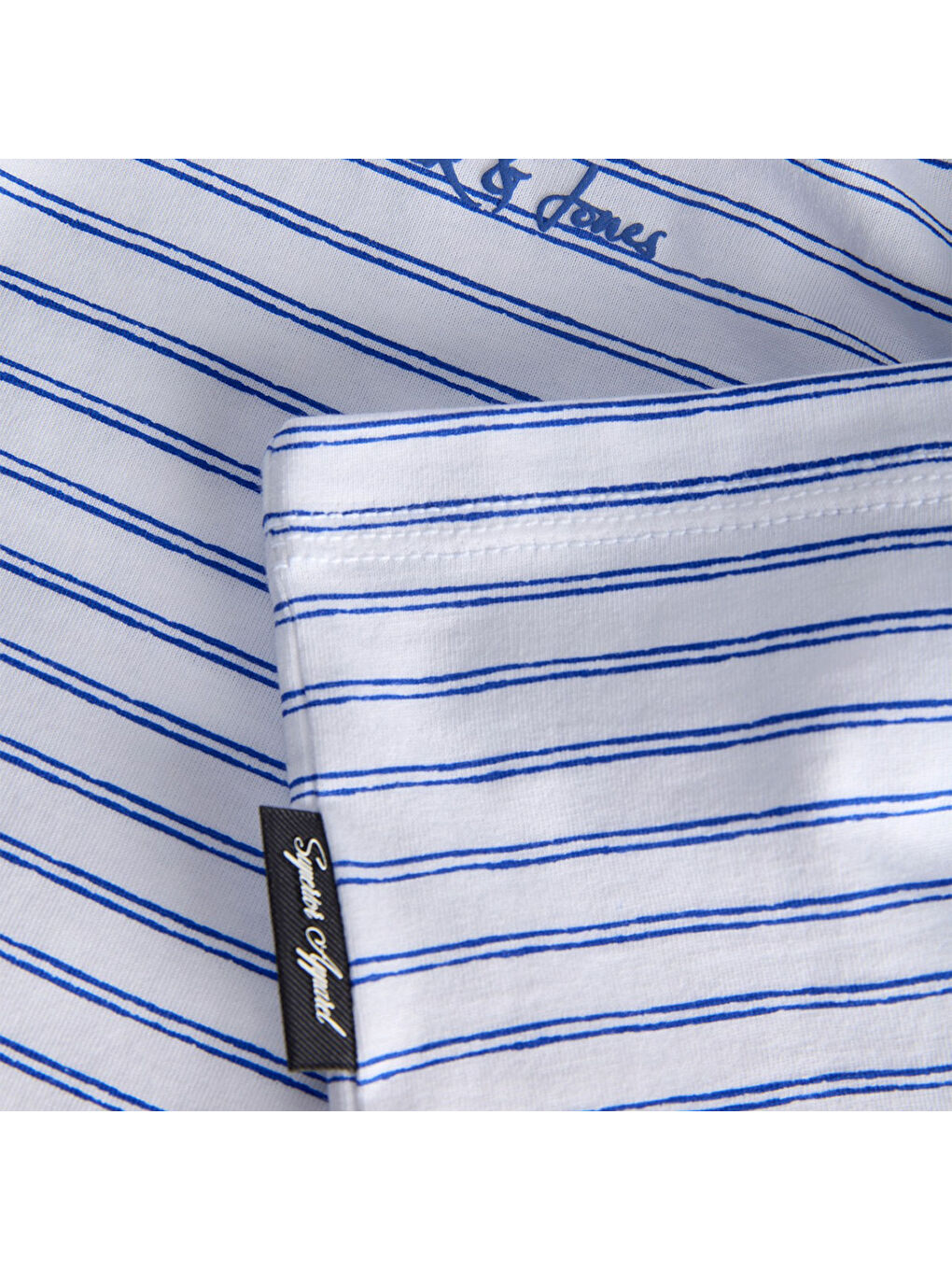 Devin Daytona Striped Erkek Beyaz Tişört-2