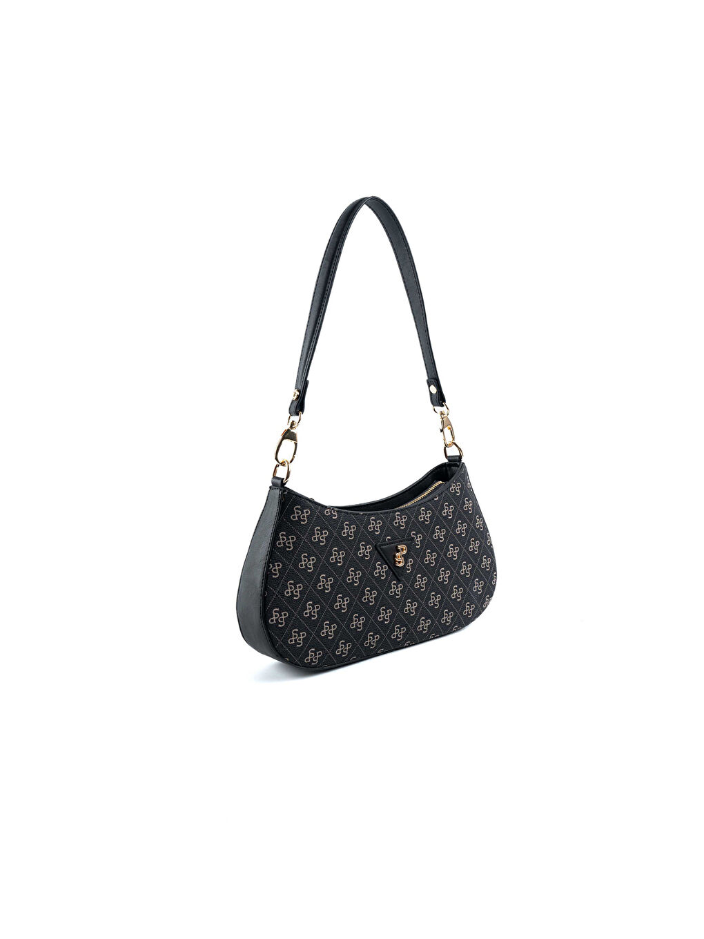 Gri Kadın Çapraz Çanta 1251-47931 SILVER POLO ÇAPRAZ BAYAN ÇANTASI M178 FÜME-MAT SİYAH-1