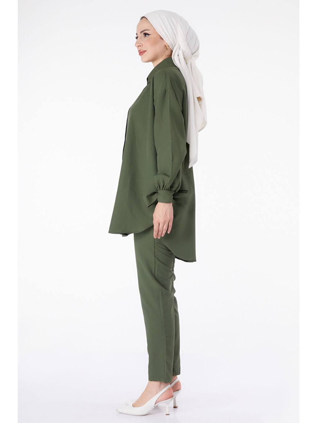 Kol Detaylı İkili Takım Haki - 27085-2