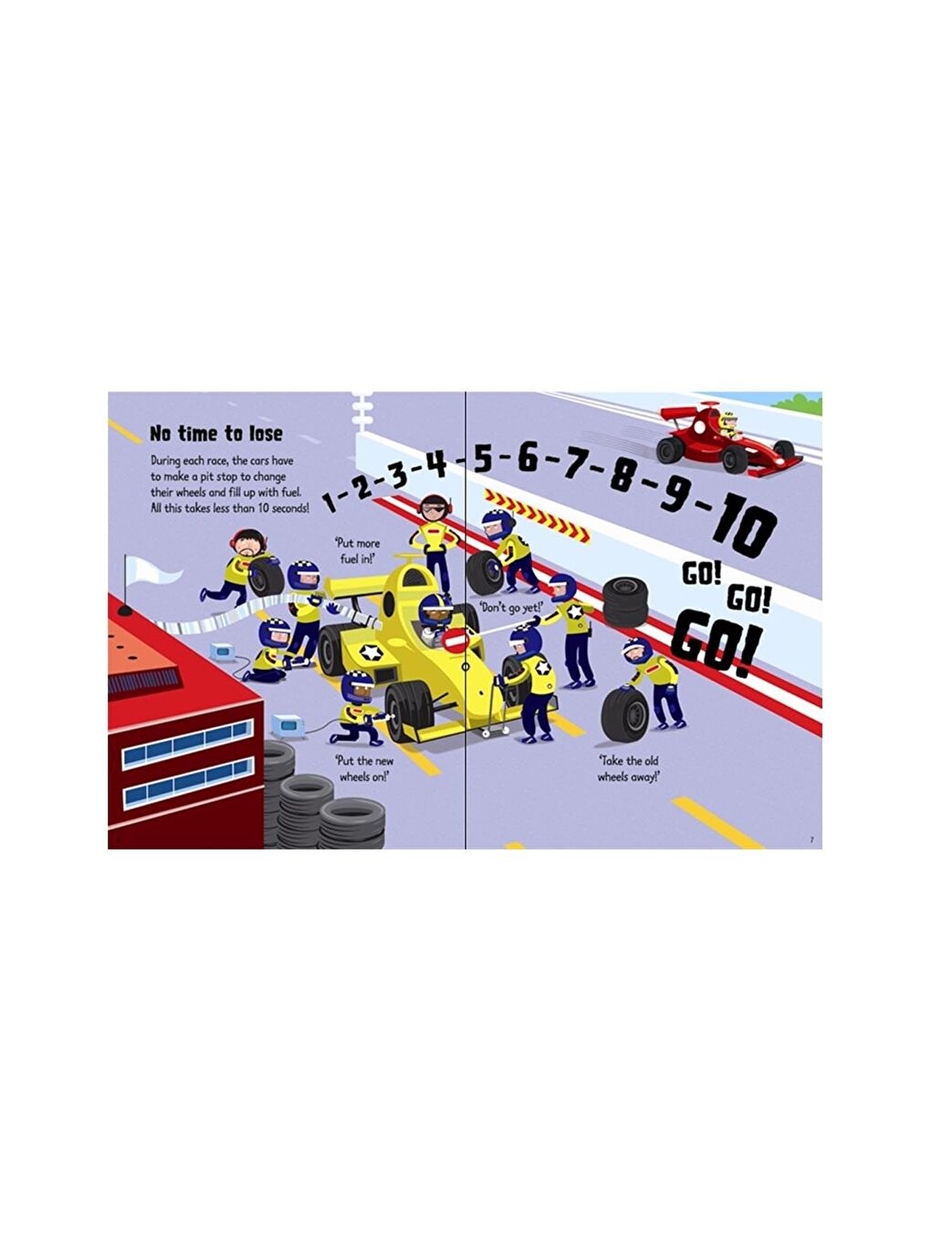 The Usborne Beyaz-Renklibaskı Wind Up Racing Cars - 2