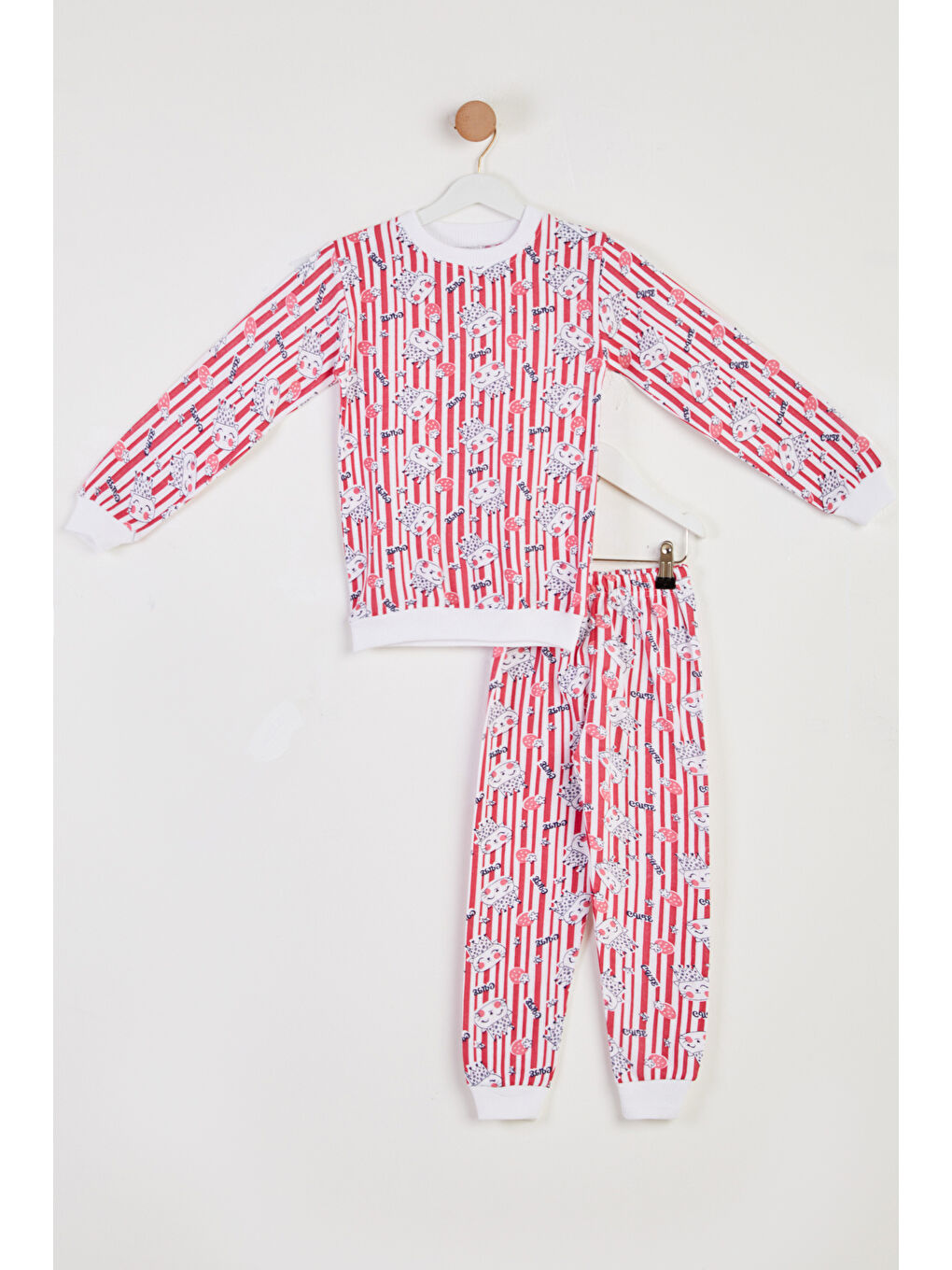 TOFİSA Kız Çocuk Fuşya Baskılı Pijama Takımı - 26449 - 1