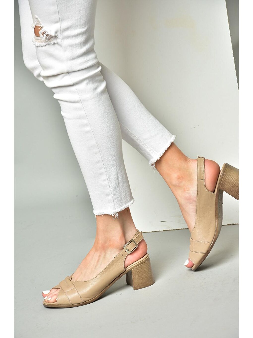 Bej P5554529 Vizon Kadın Sandalet