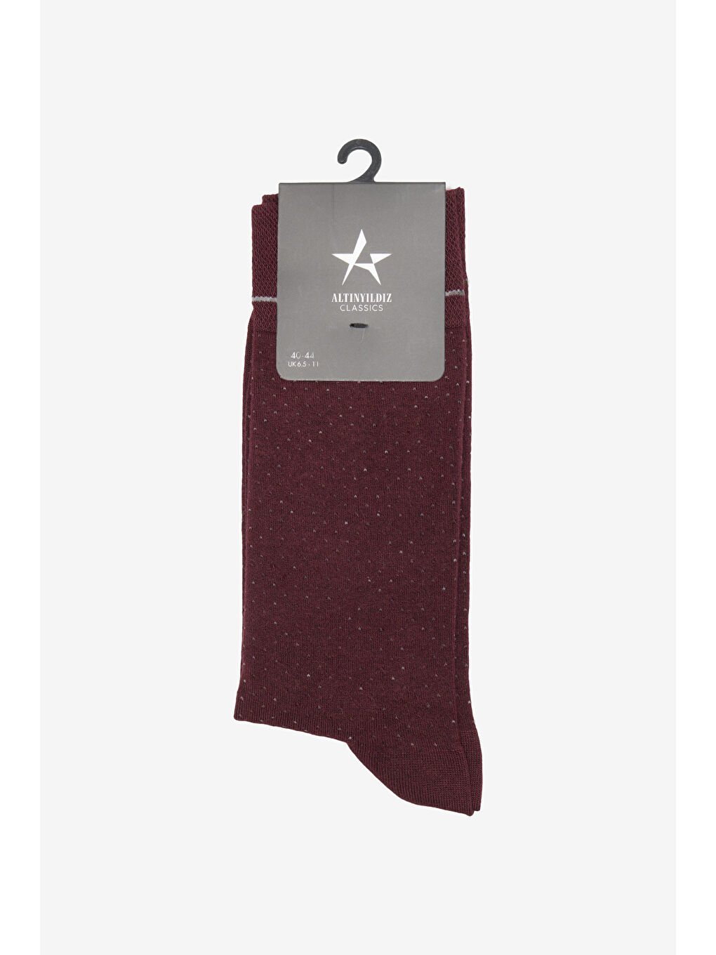 Erkek Bordo Yumuşak Dokulu Desenli Tekli Çorap