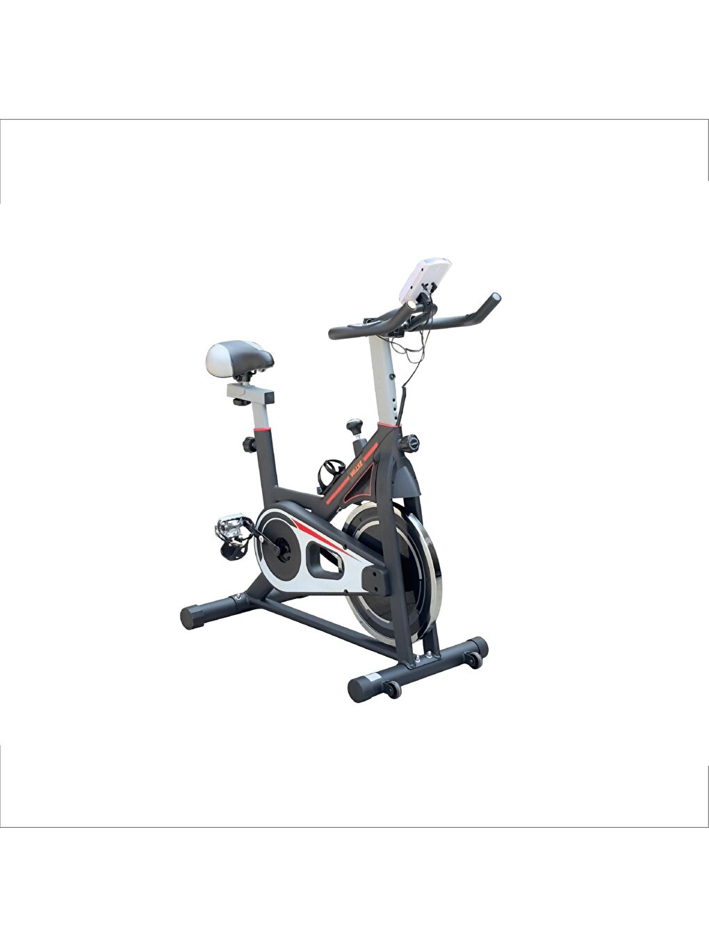 Siyah Healife Spinning Kondisyon Bisikleti Spin Bike Direnç Ayarlanabilir Nabız Ölçer 8 Kg Disk