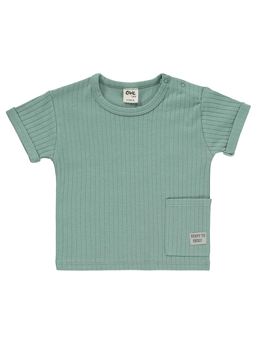 Baby Erkek Bebek Şortlu Takım 6-18 Ay Çağla Yeşili-2