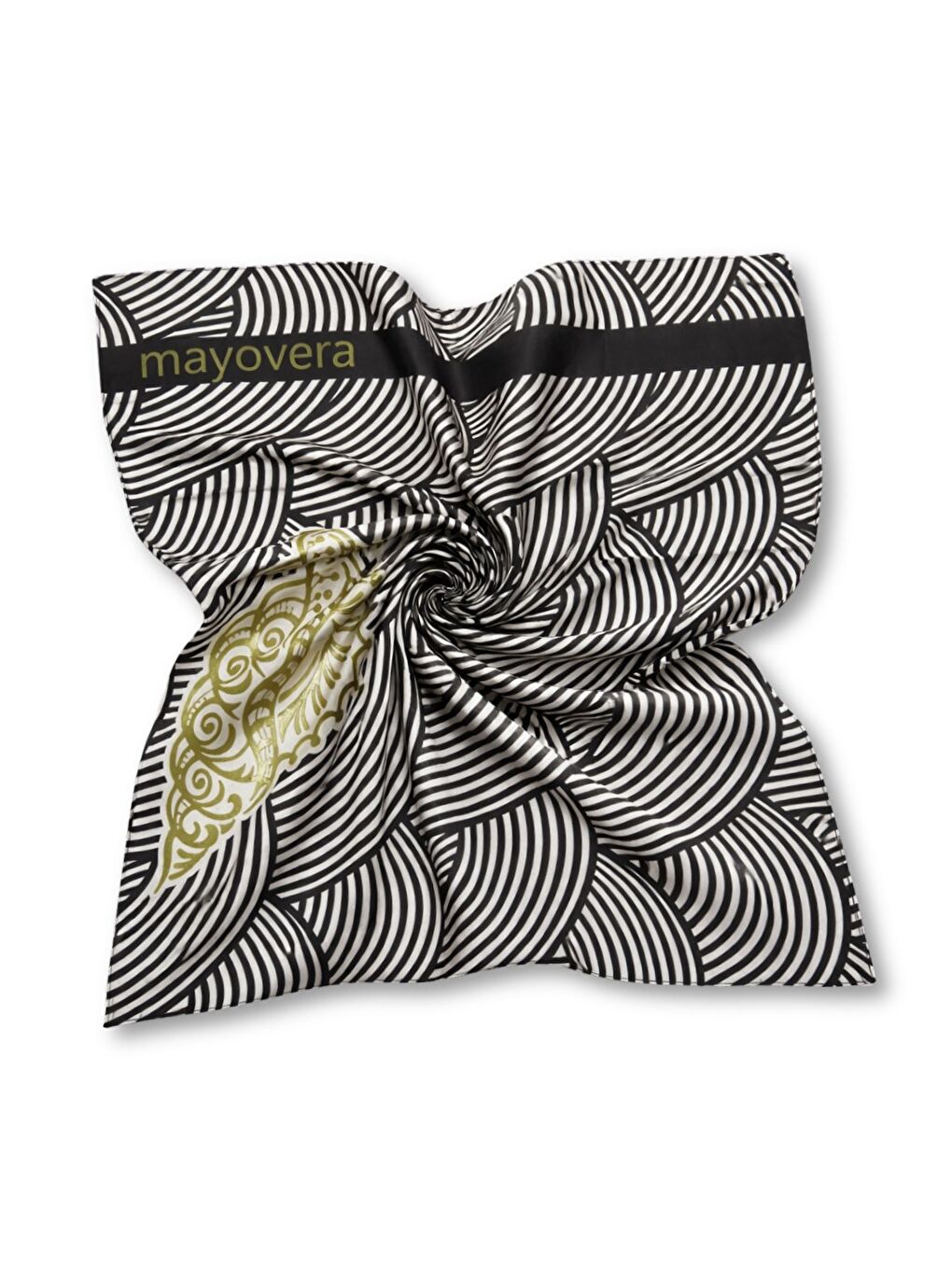 Karışık Bandana- Eşarp - Siyah Deniz Kabuğu 22-4