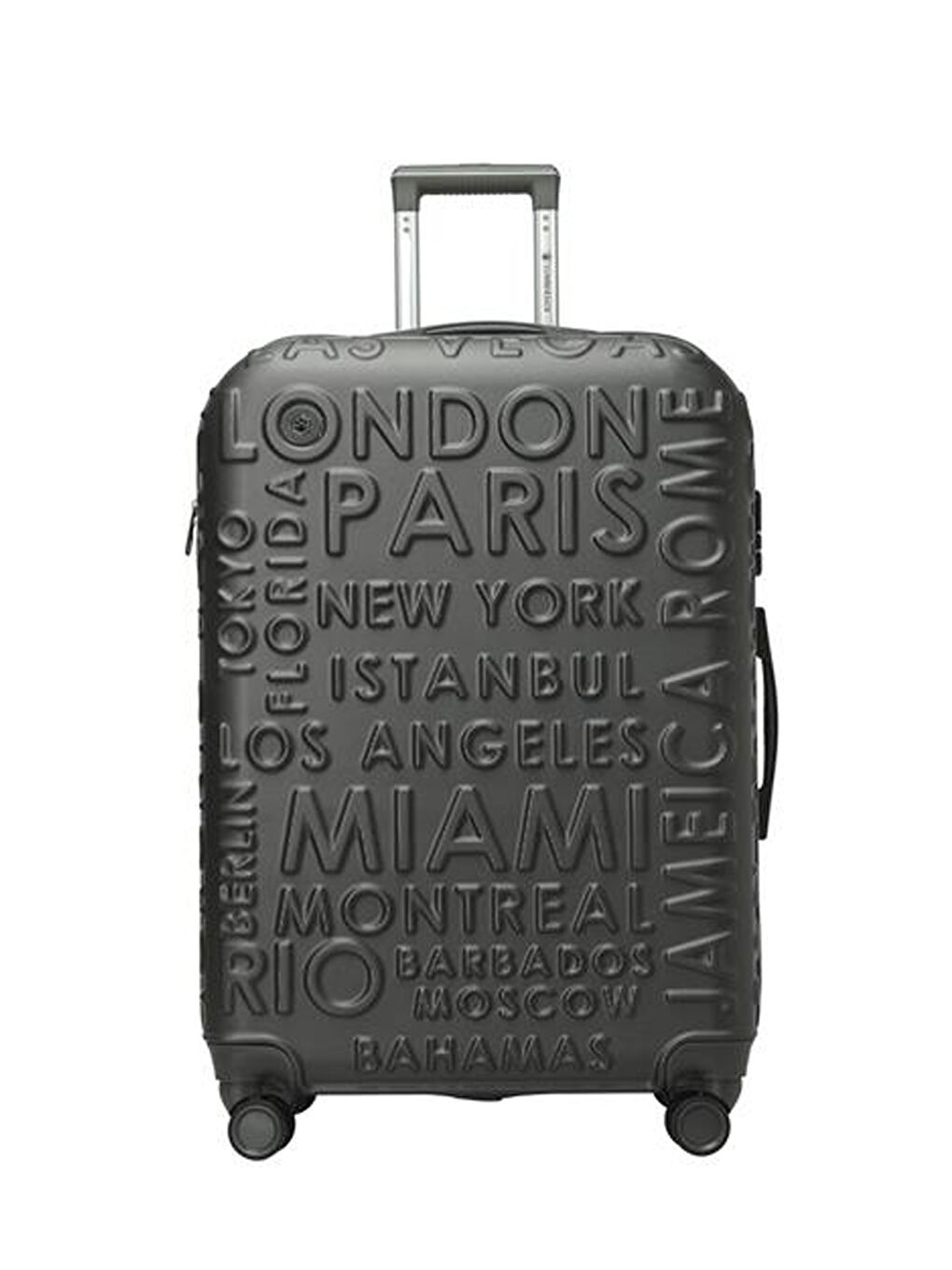 LUGANO -O ABS 5PR Koyu Gri Unisex Orta Boy Valiz