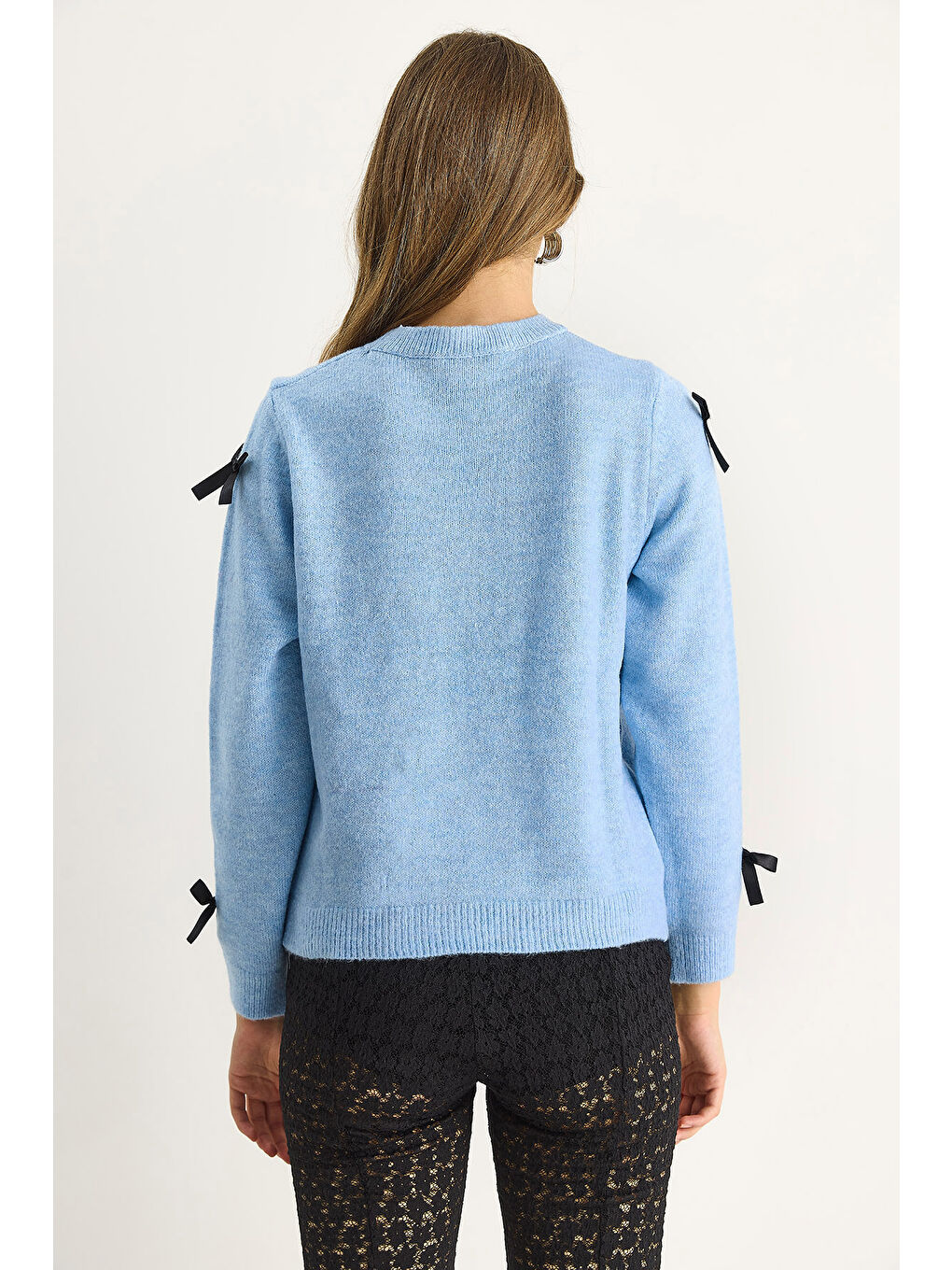 Mavi Kadın Fiyonklu Regular Triko Kazak-7