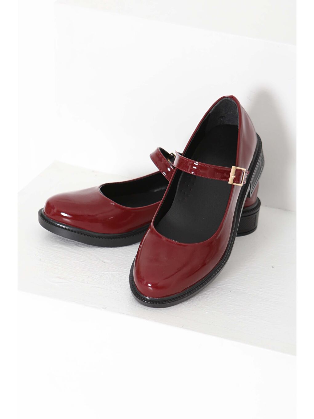 Kadın Bordo Jane Kemer Detaylı Loafer Ayakkabı - 27145-5