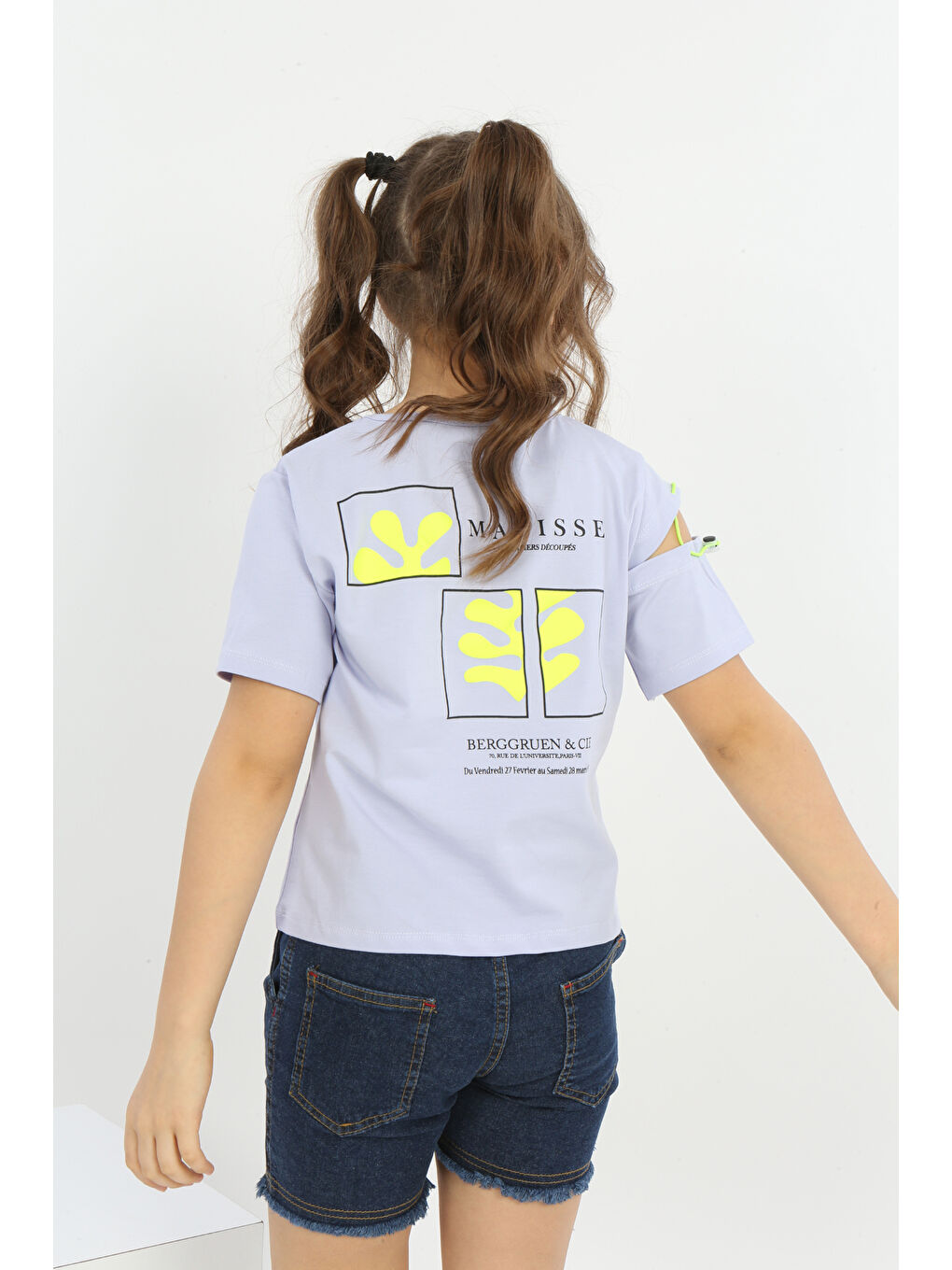 Mavi Kız Çocuk Matısse Baskılı Tişört-2