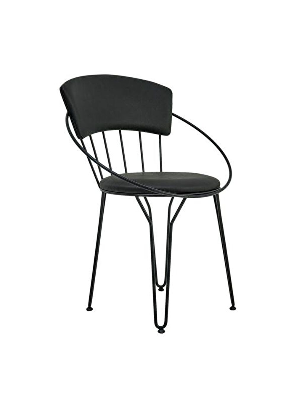 Modern Metal Sandalye - Siyah-7