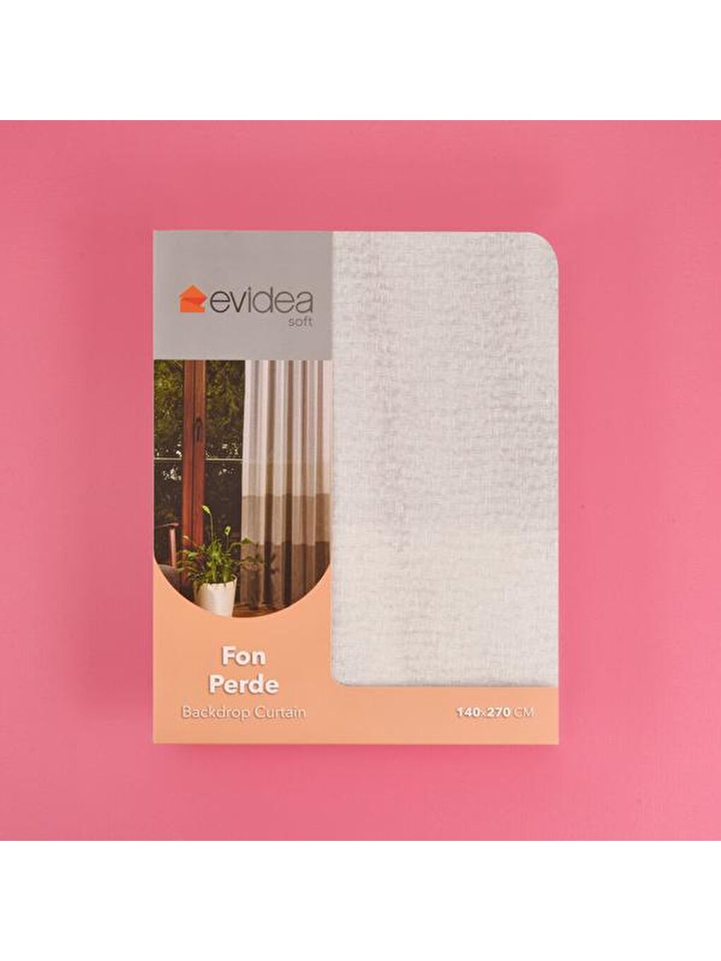 Karışık Soft Bej Yoğunluklu Fon Perde - Renkli / Bej - 140x270 cm-1