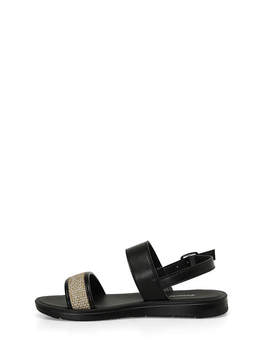 323688.Z 4FX Siyah Kadın Düz Sandalet-2