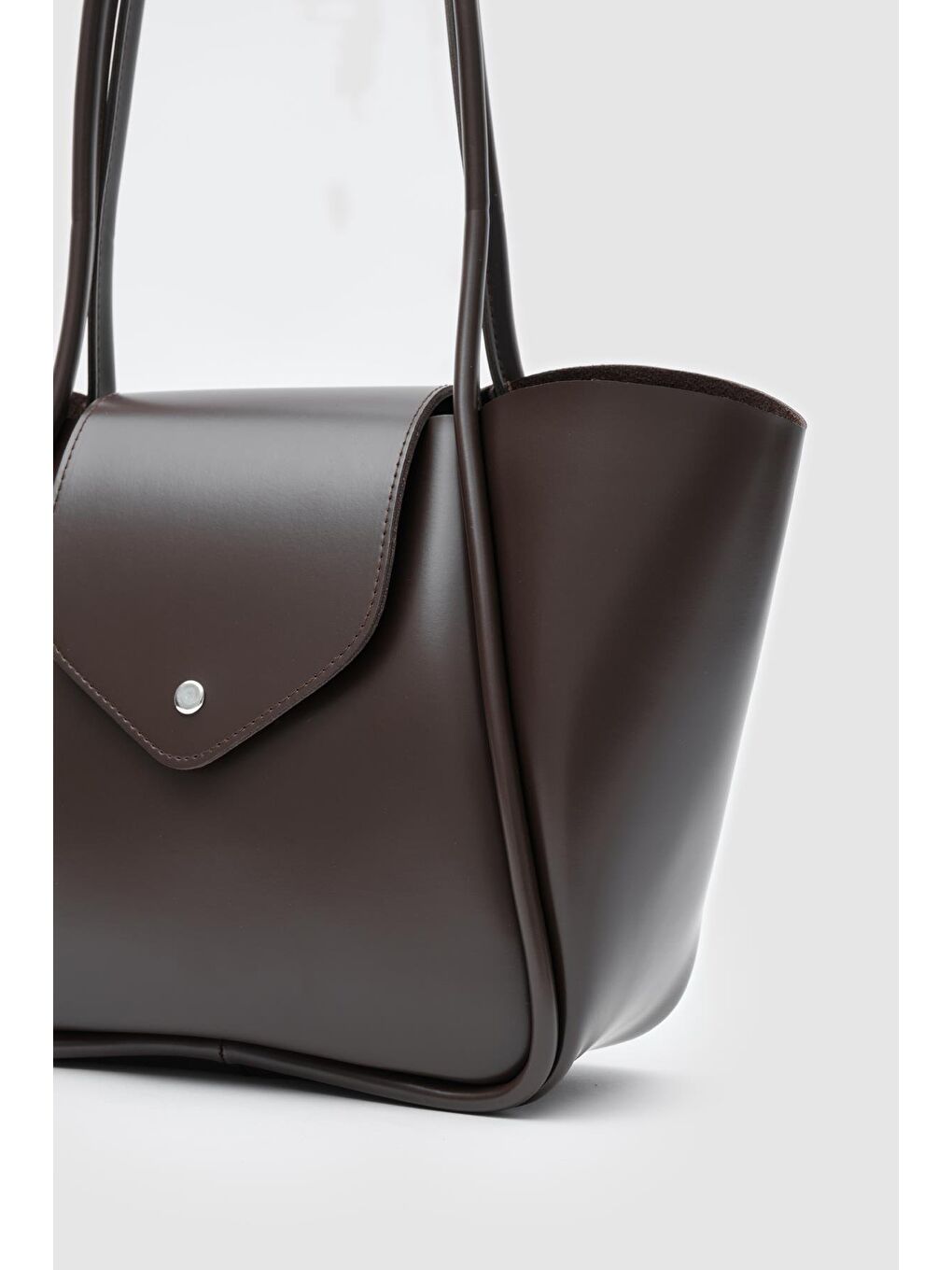 Kahverengi Petre Makyaj Çantalı Omuz Çantası Acı Kahve-3