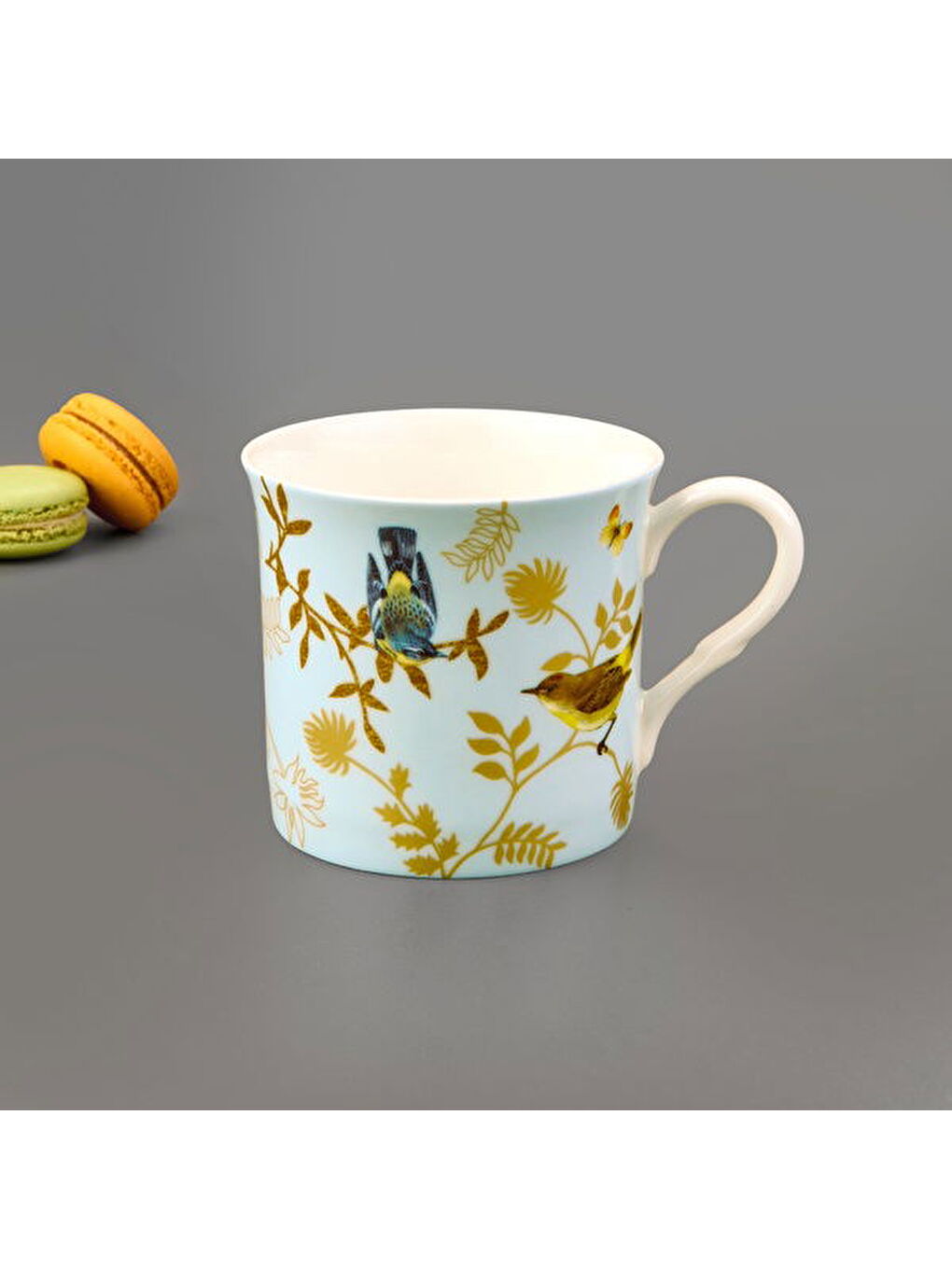 Renksiz Kitchen Kuş Desenli New Bone Kupa - Renkli - 300 ml-1