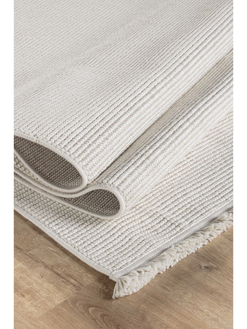 Ekru Loopy 5552 Krem Yumuşak Dokulu Bukle Modern Salon Mutfak Koridor Halısı Makine Halısı-80x150-5