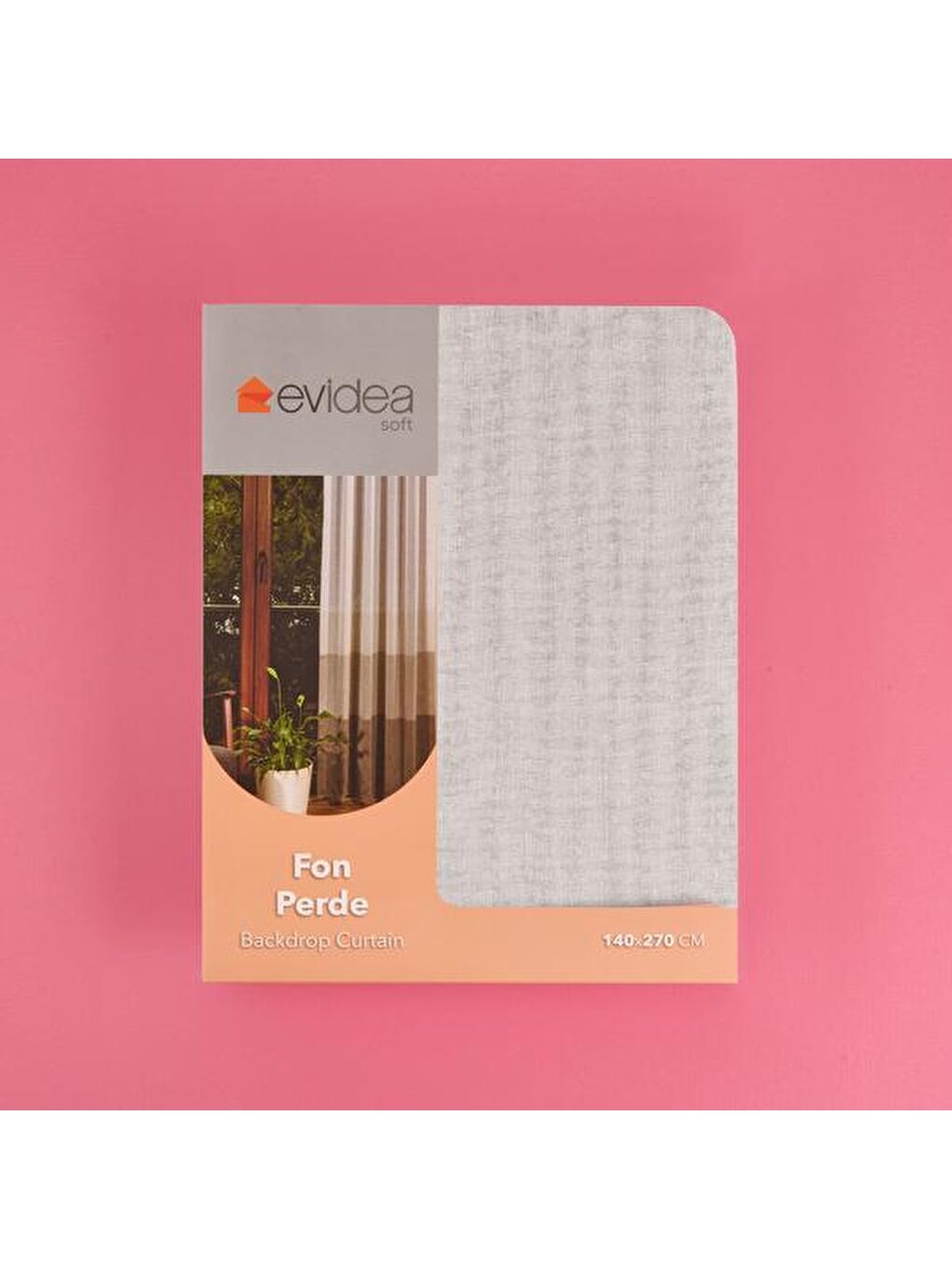 Karışık Soft Mavi Yoğunluklu Fon Perde - Renkli / Mavi - 140x270 cm-1