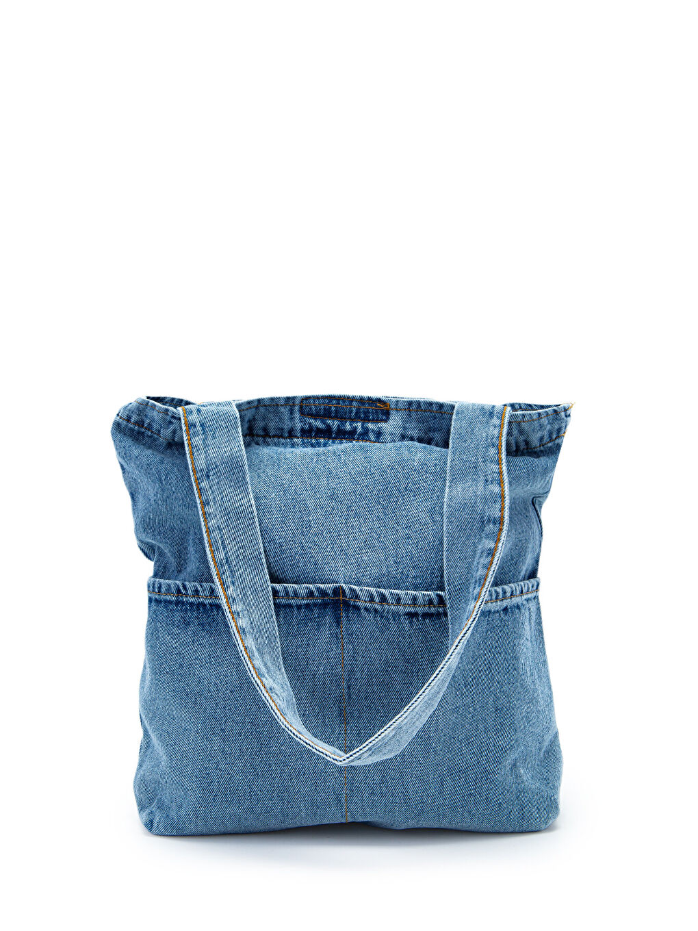 Çift Cepli Jean Kadın Kol Çanta Edgar Mavi-1