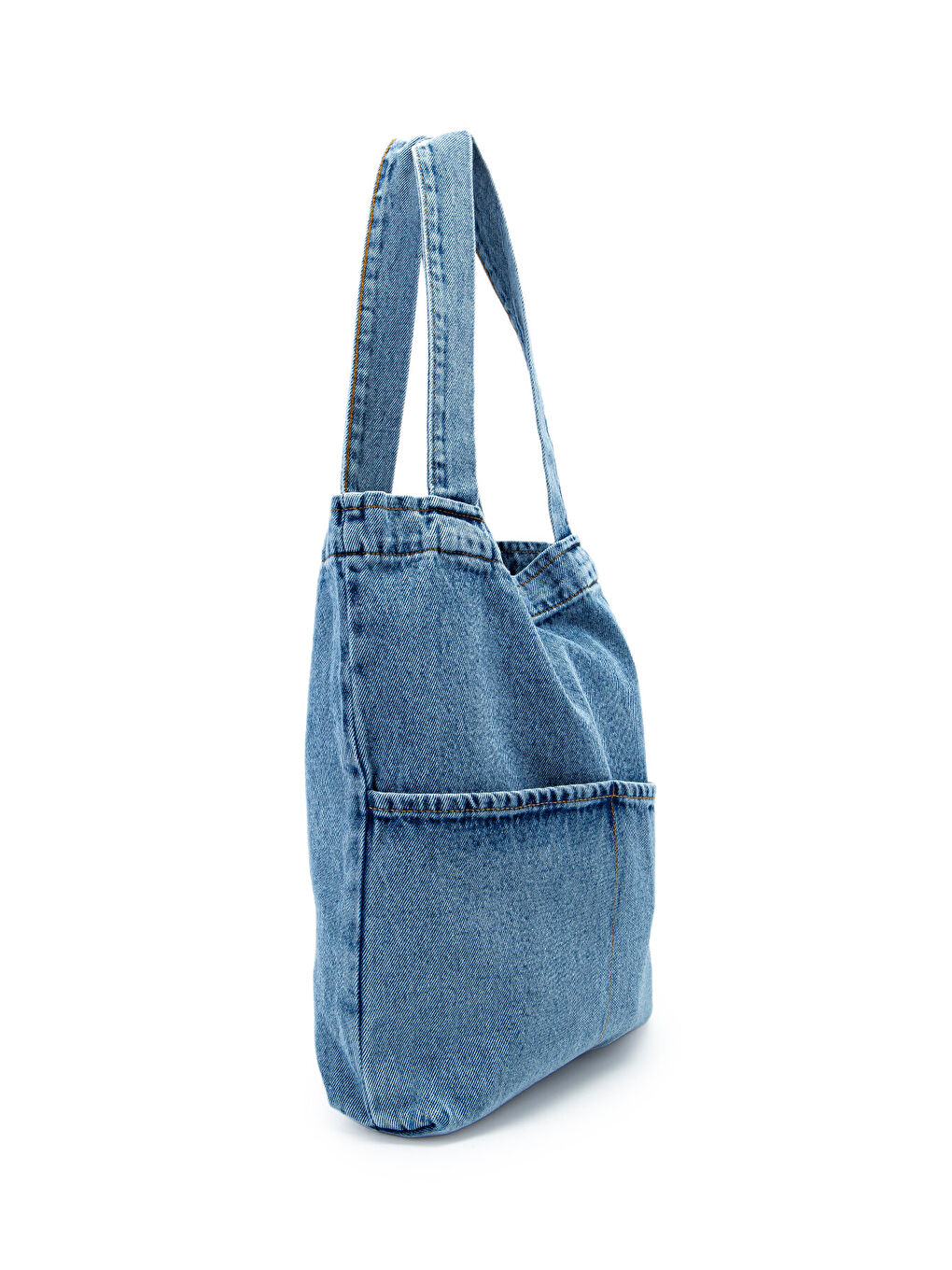 Çift Cepli Jean Kadın Kol Çanta Edgar Mavi-2